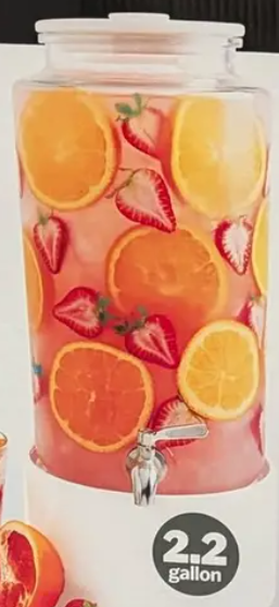 Glass drink dispenser 2.2 Gallon ceramic lid