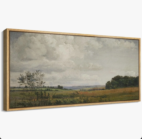 Rustic Countryside Landscape Clouds Classic French Country Farmhouse Bedroom Extra Large Wall Decor