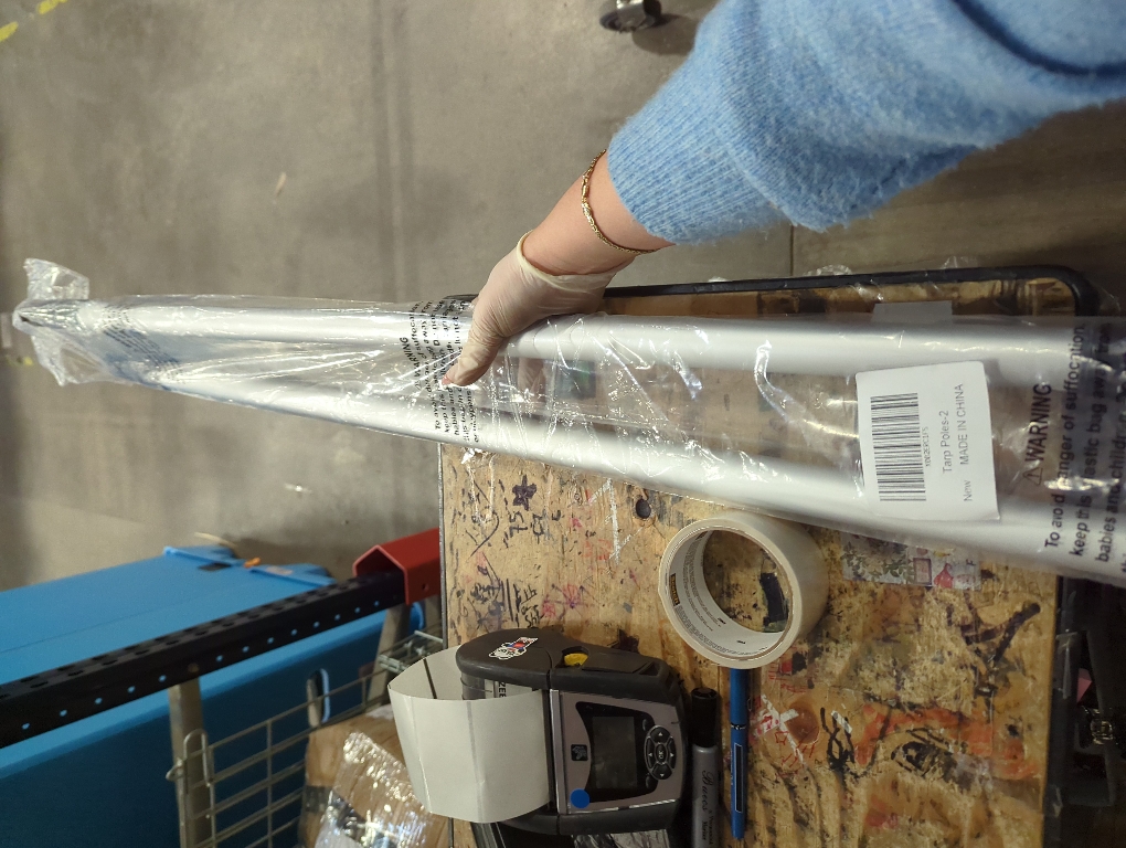 Sunnyglade 2 Pcs Adjustable Tarp Poles, Silver , Telescoping Aluminum Rods Portable Awning Poles for Camping,Backpacking,Hiking(Set of 2)