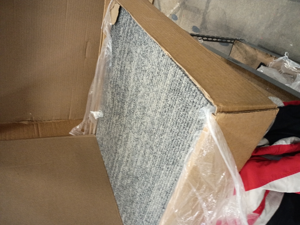 Mohawk Home 24 x 24 Indoor/Outdoor 0.25 Pile Height, Peel and Stick Carpet Tile, Grey Polyester, (15 Tiles) (60 sqft/Box)