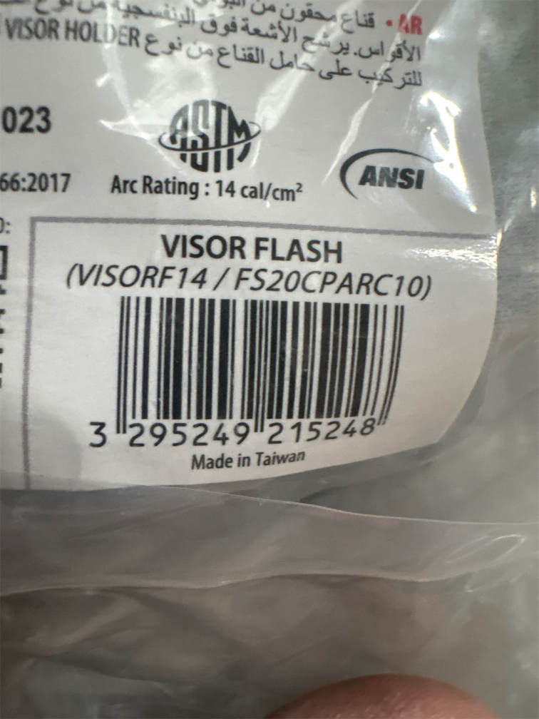 Americana Full Brim White Ratchet Safety Helmet ArcFit 14 Face-shield