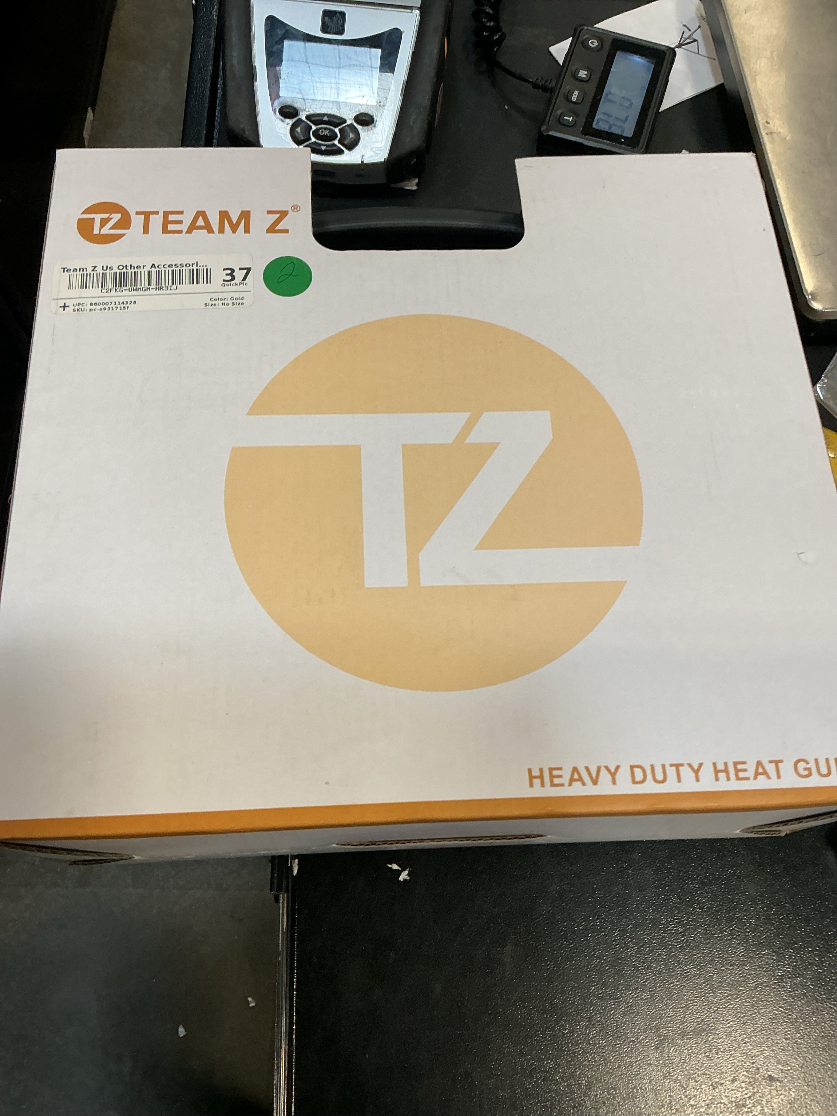 TEAM Z 1800W Premium Heat Gun kit 140°F~1202°F - Heavy Duty Heat Shrink Gun with Single Handed Operation, LCD Display Hot Air Gun with Case, Overload Protection with 6 Nozzles for Crafts