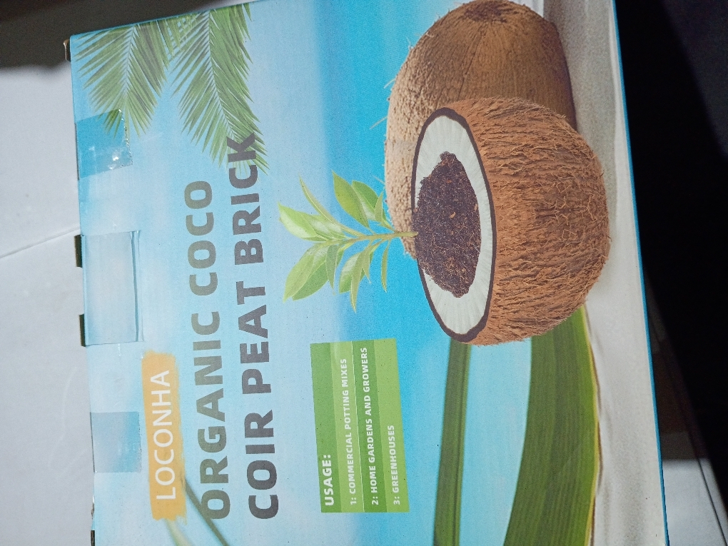 Coco Coir Bricks 6 Pack Premium 100% Organic Peat Moss, Fiber Coconut Husk for Planting, Gardening, Potting Soil Substrate