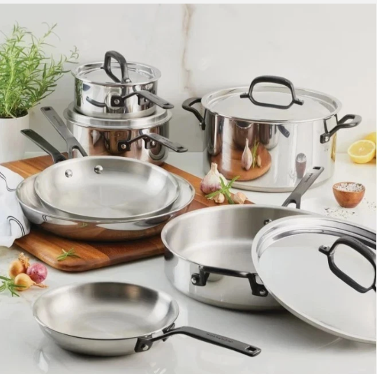 KitchenAid 11-piece 5-ply Clad Stainless Steel Cookware Set