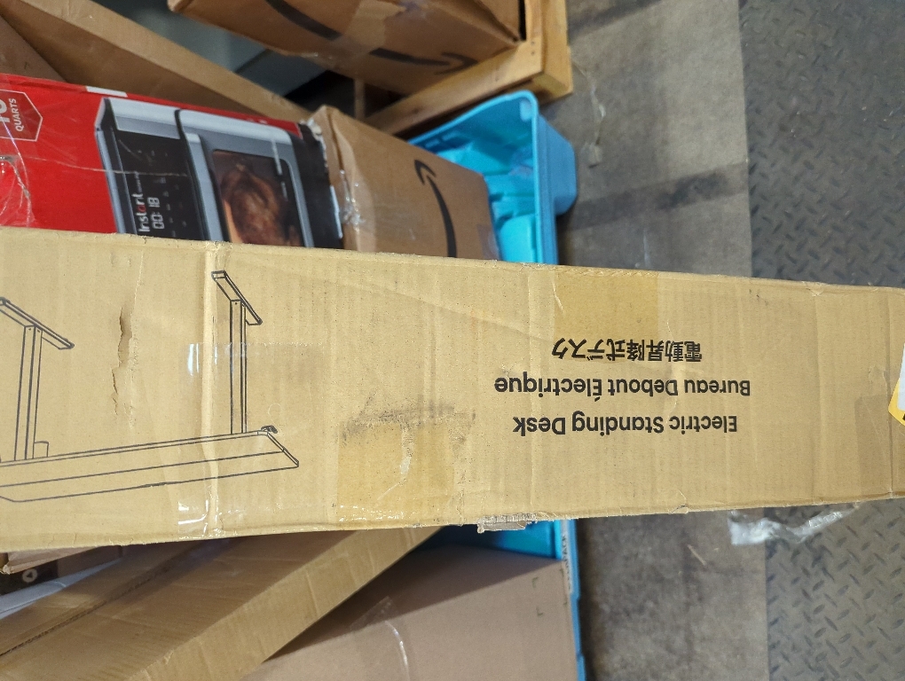 Electric Standing Desk Adjustable - 60x28 Inch Sit Stand Desk with 1 Inch Thick Tabletop, Double Beam Frame, 3 Memory Height Adjustment, Cable Management for Home Office