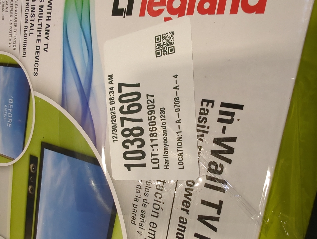 Legrand On-Q 4-27/64-in x 10-in PVC White Flat Screen Tv Kit