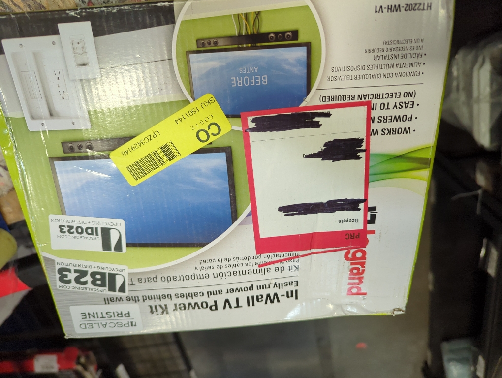 Legrand On-Q 4-27/64-in x 10-in PVC White Flat Screen Tv Kit