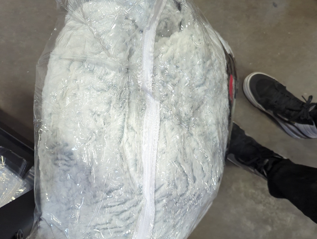 Dwell Studio Full/Queen 3pc Comforter Set White Faux Fur