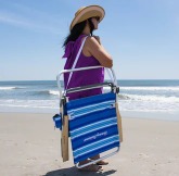 Tommy Bahama Folding Beach Chair Blue Stripes