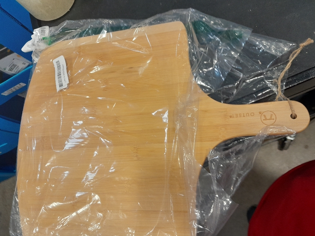 Outset Pizza Peel, Extra Large Bamboo Pizza Paddle, 18 x 14, Tan