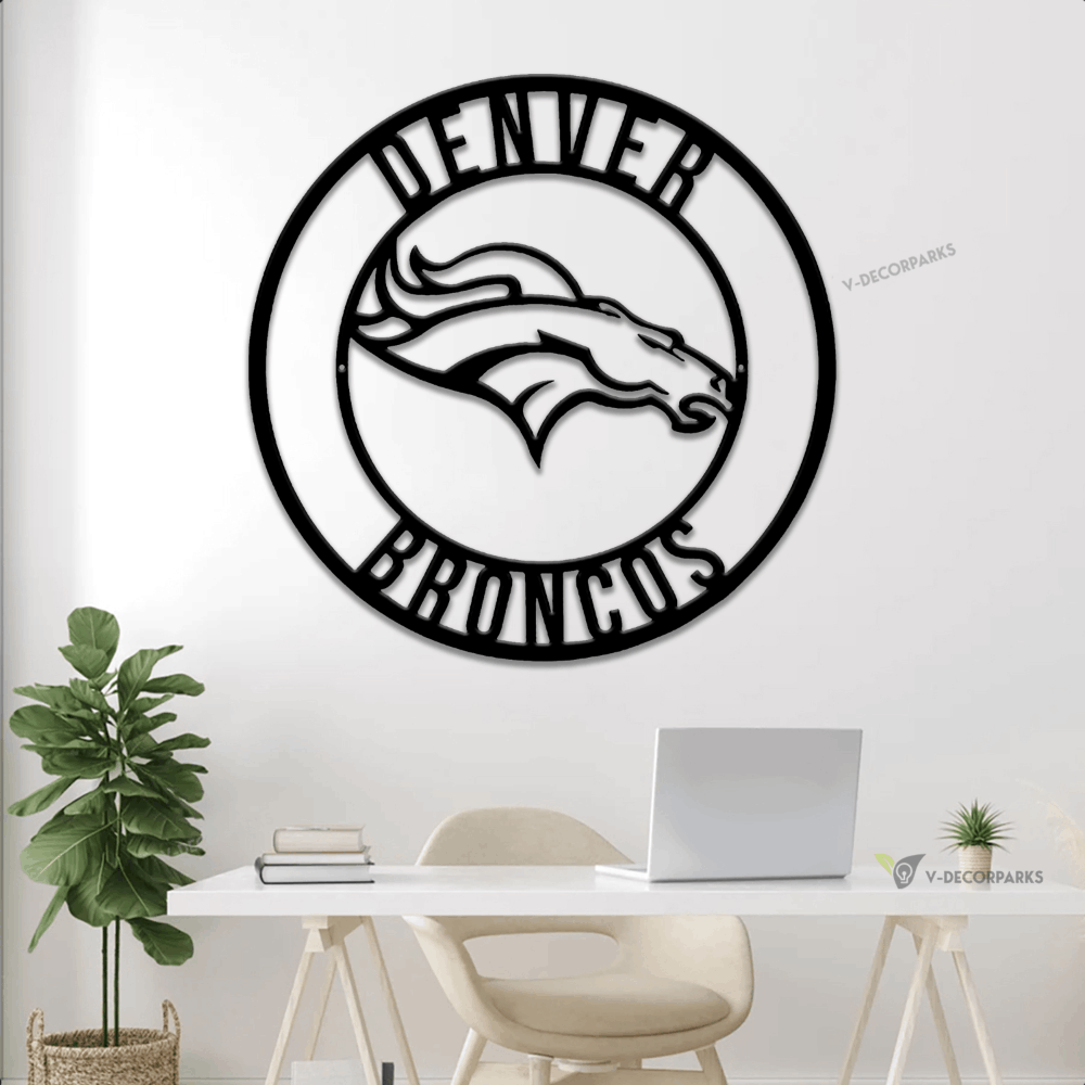 Metal Denver Broncos Sign With Led Lights, Denver Broncos Sign, Denver ...