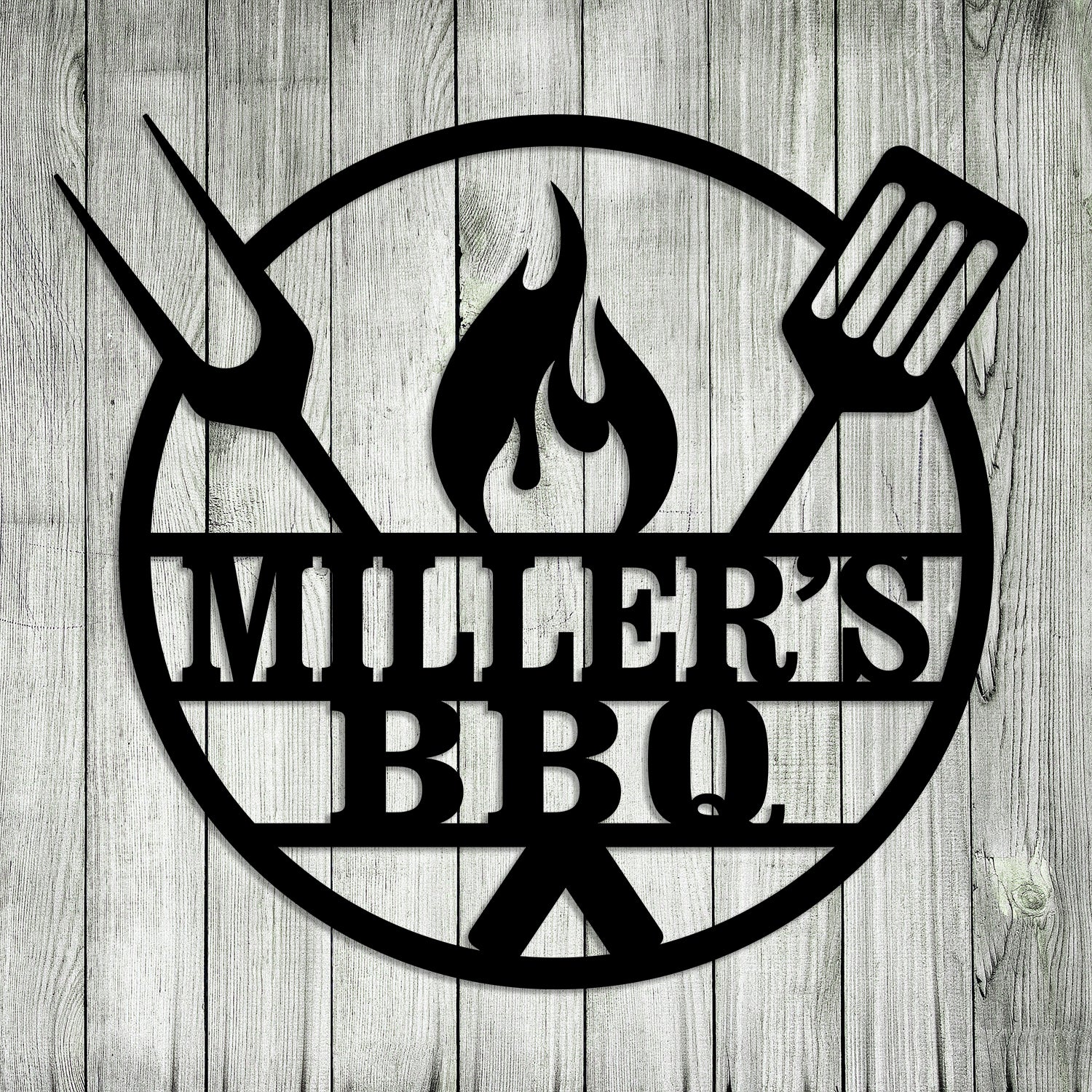 Personalized Family Name Bar Grill Metal Sign Monogram, Bbq, Barbecue ...