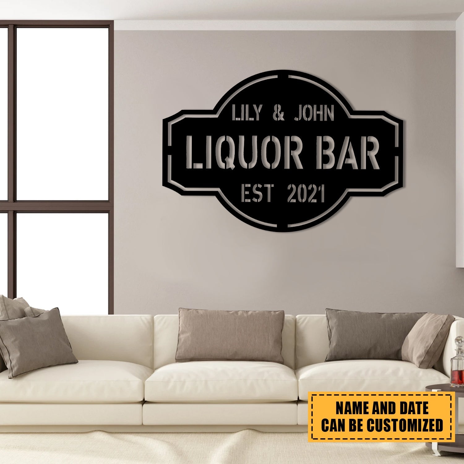Personalized Metal Liquor Bar Sign, Custom Pub, Tap, Lounge, Cafe, Home Wall Decor