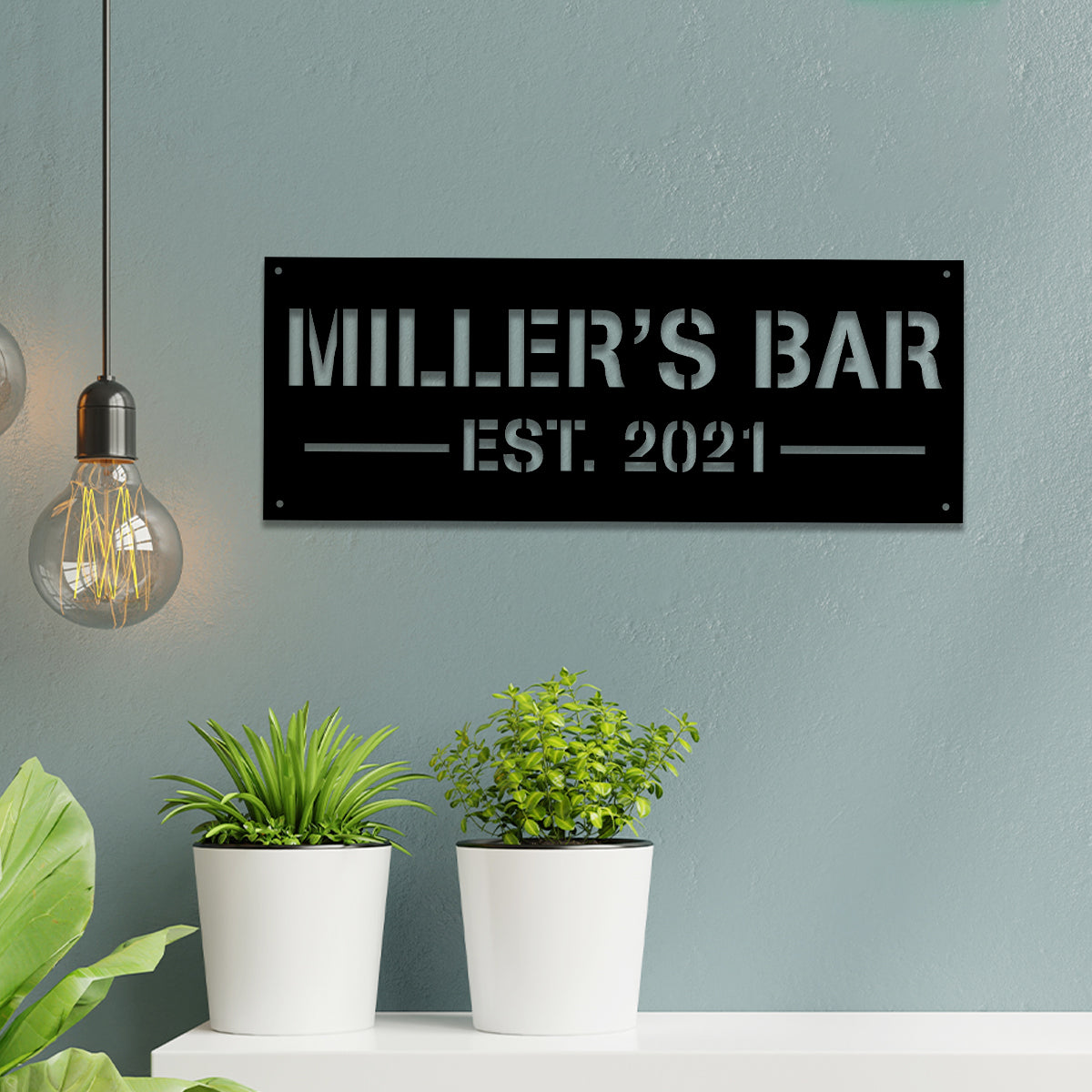 Personalized Metal Bar Sign, Pub, Tap, Lounge, Home Wall Decor, Wedding, Anniversary Art Gift For Him/her