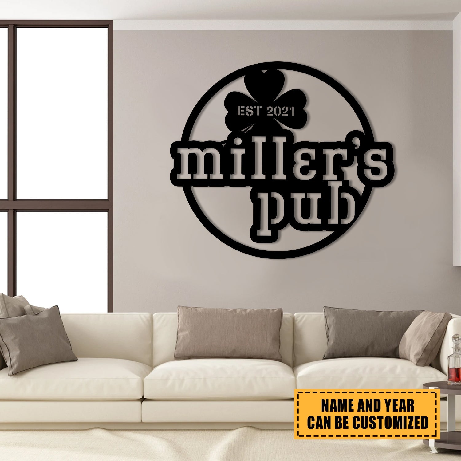 Personalized Irish St. Patrick Day Metal Bar Sign, Custom Pub, Tap, Lounge, Cafe Wall Decor