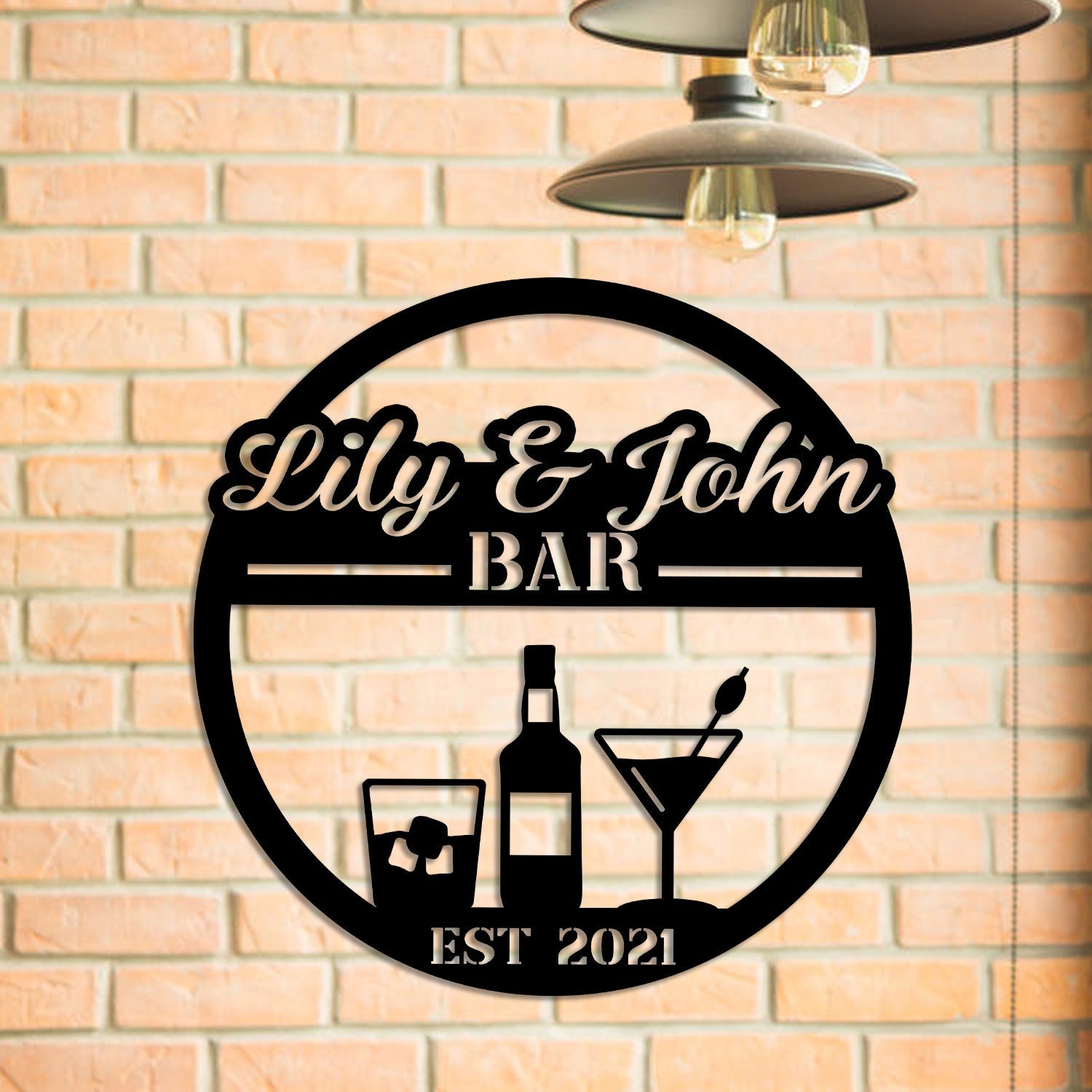 Personalized Metal Bar Sign, Custom Pub, Tap, Lounge, Cafe, Home Wall Decor, Wedding, Anniversary Art Gift For Him/her