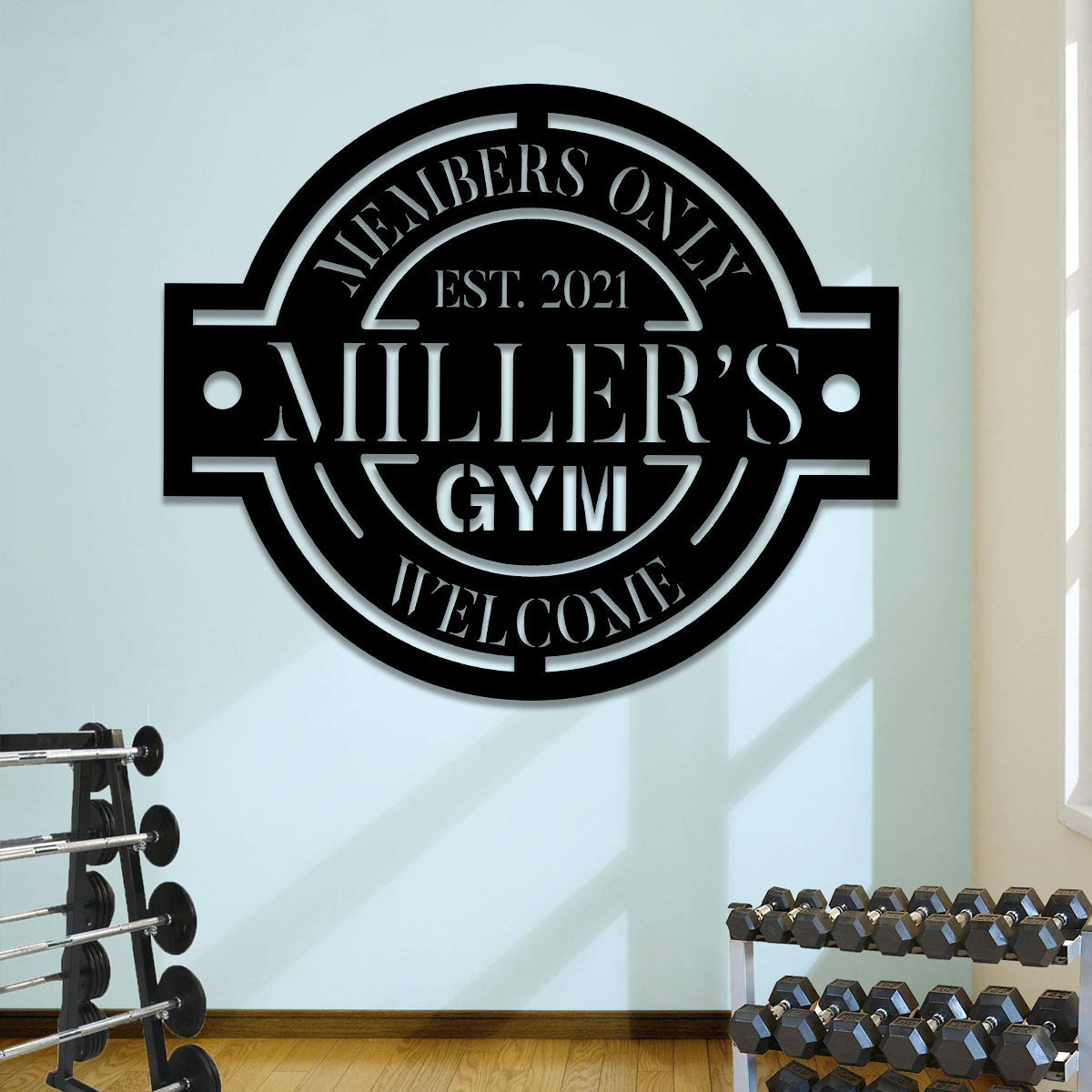 Personalized Metal Gym Sign, Custom Fitness Center, Cross Fit Club