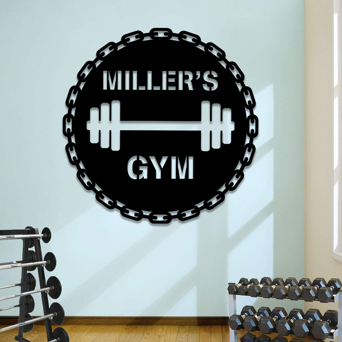 Personalized Metal Gym Sign, Fitness Center, Cross Fit, Home Wall Decor