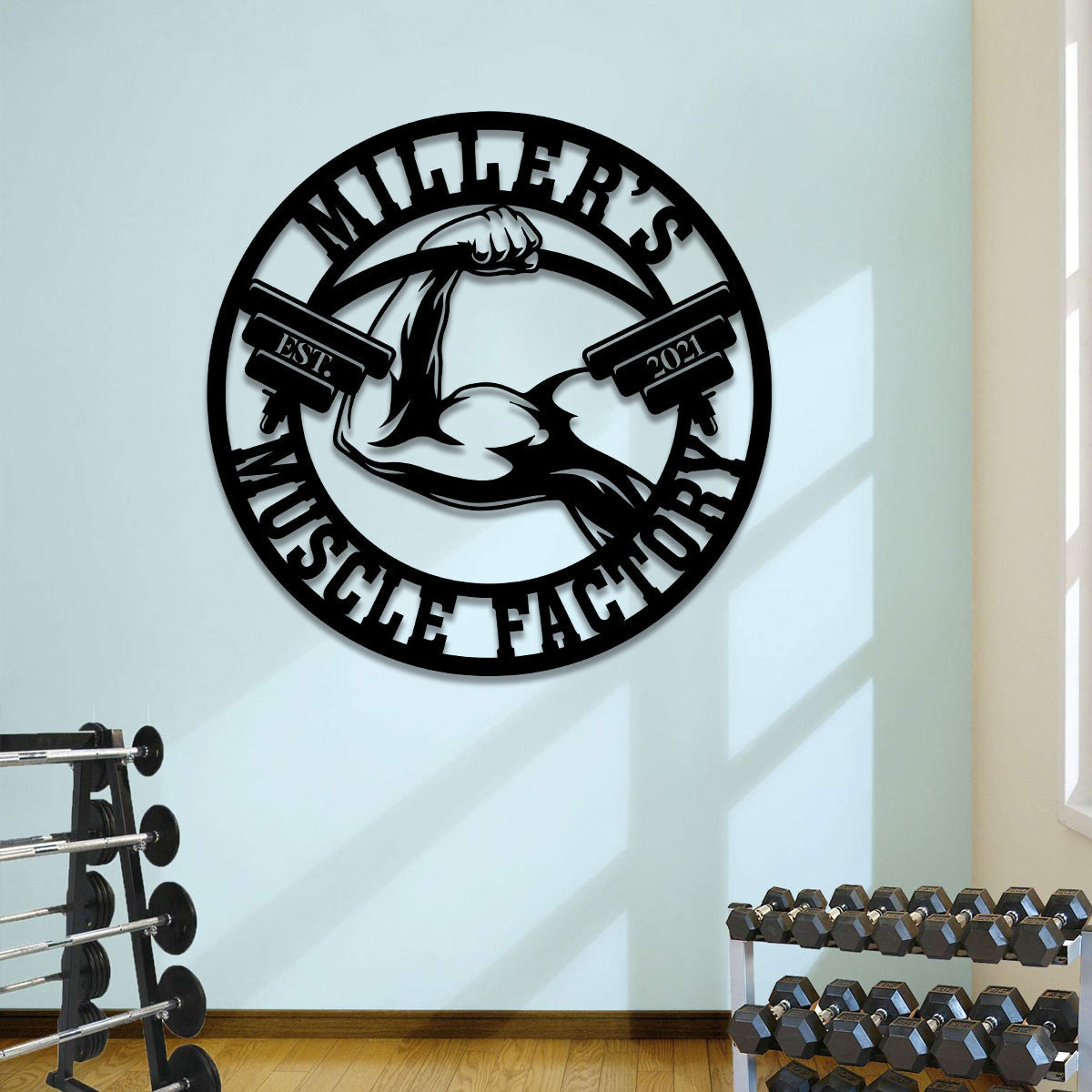 Personalized Metal Gym Sign, Fitness, Cross Fit Club, Home Decor, Anniversary Art Gift For Him/her