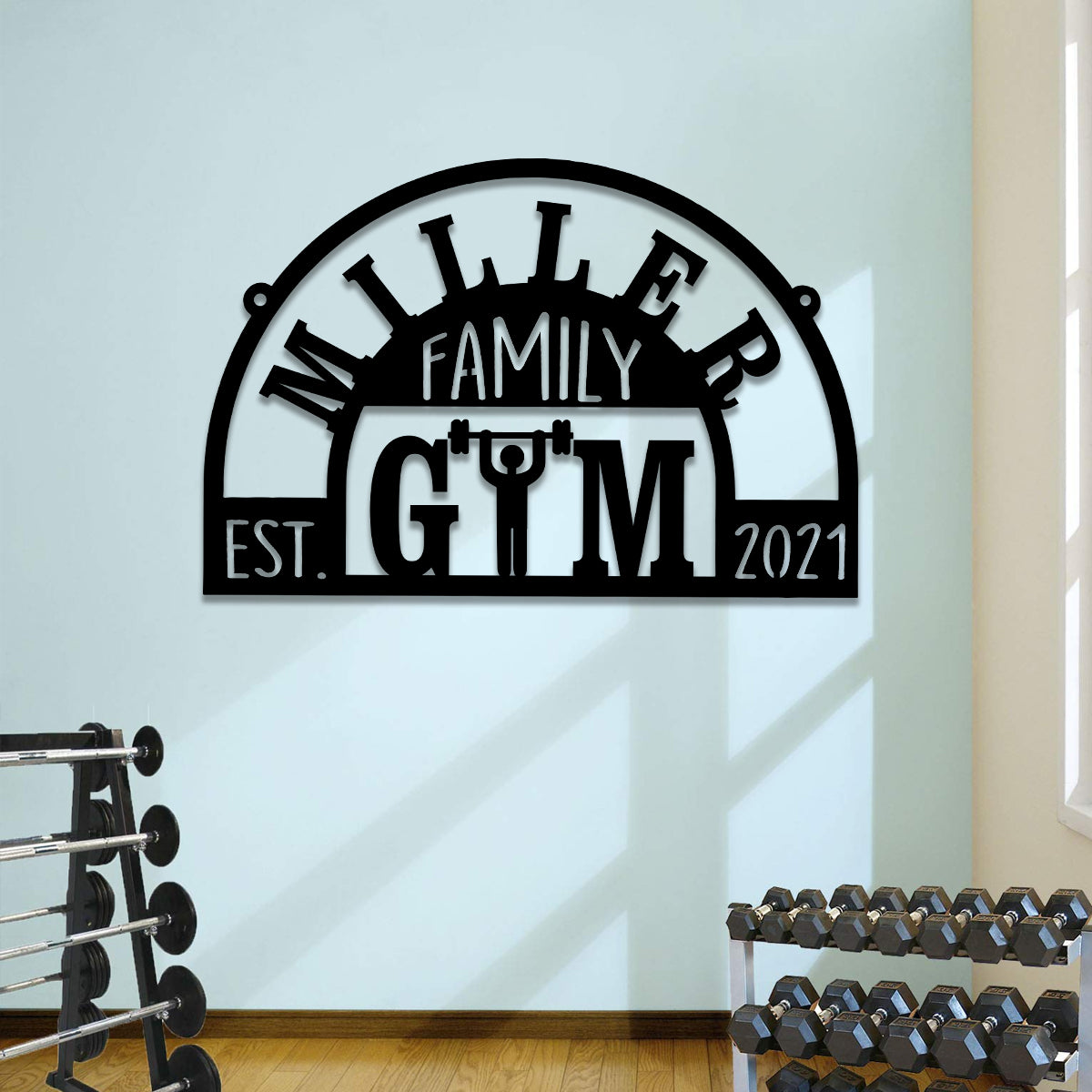 Personalized Metal Gym Sign, Cross Fit Club, Home Wall Decor, Wedding Art Gift
