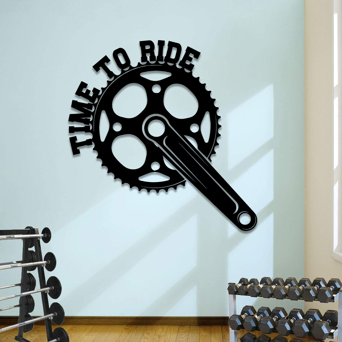 Time To Ride Biking Metal Gym Sign