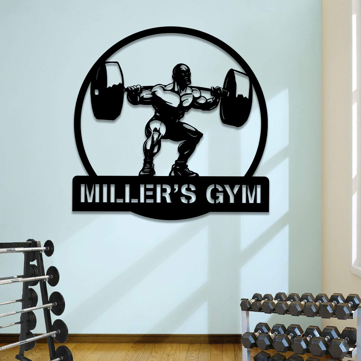 Personalized Metal Gym Sign, Fitness Center, Club, Home Wall Decor