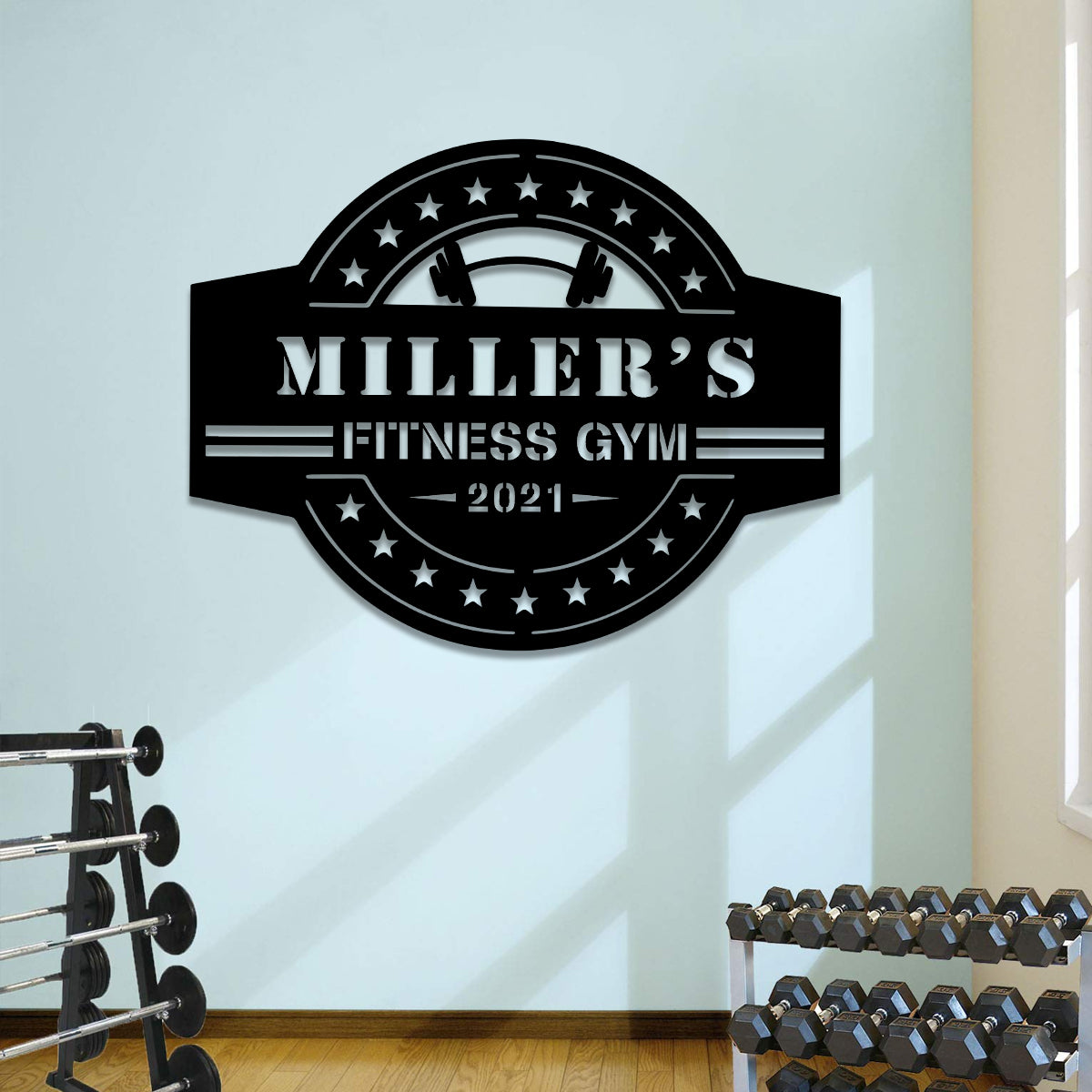 Metal Gym Sign, Custom Fitness Center, Cross Fit Club, Home Wall Decor, Gift For Him/her