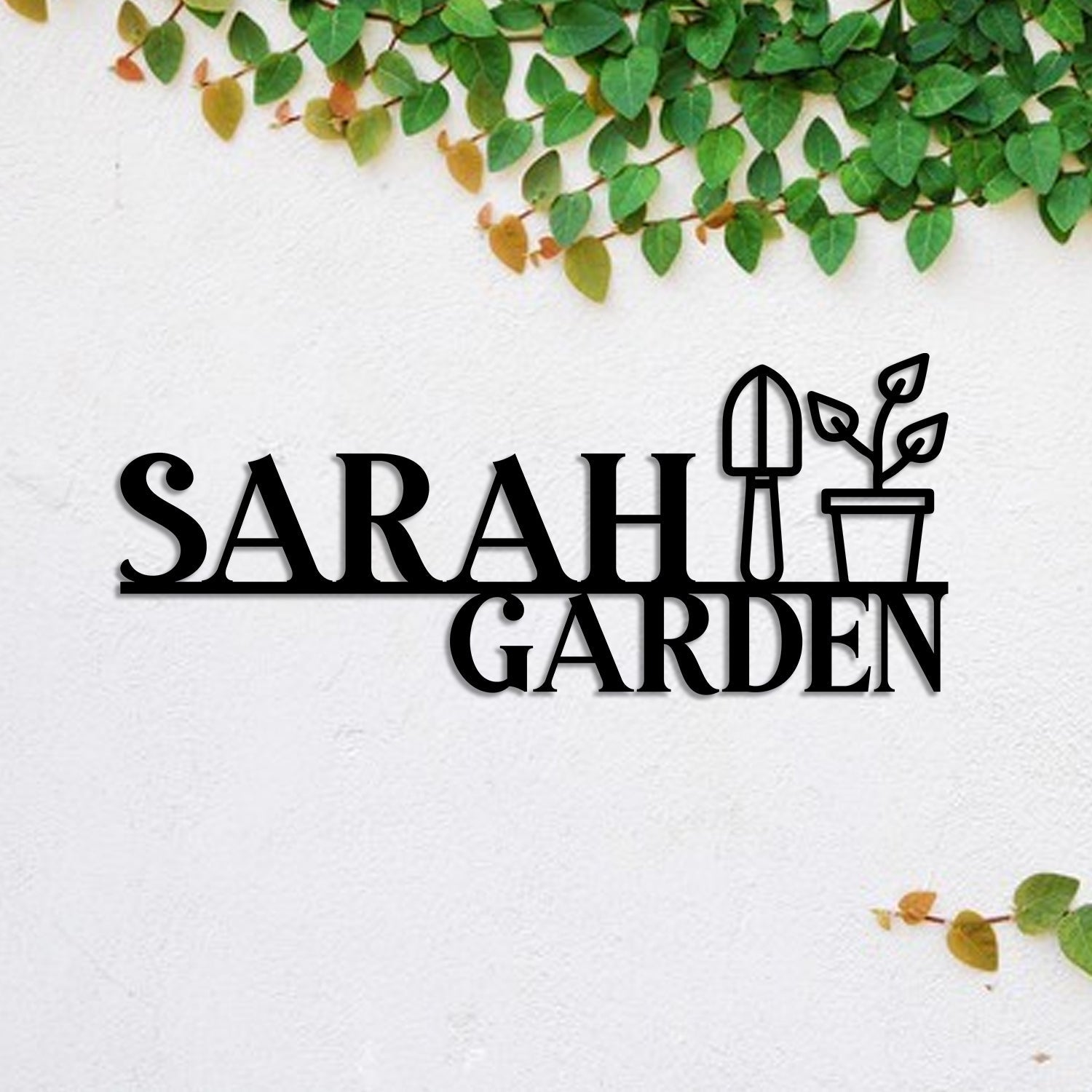 Personalized Metal Garden Sign, Custom Outdoor Garden Stake, Home Decor, Wedding, Anniversary Art Gift For Her, Gardening Lovers