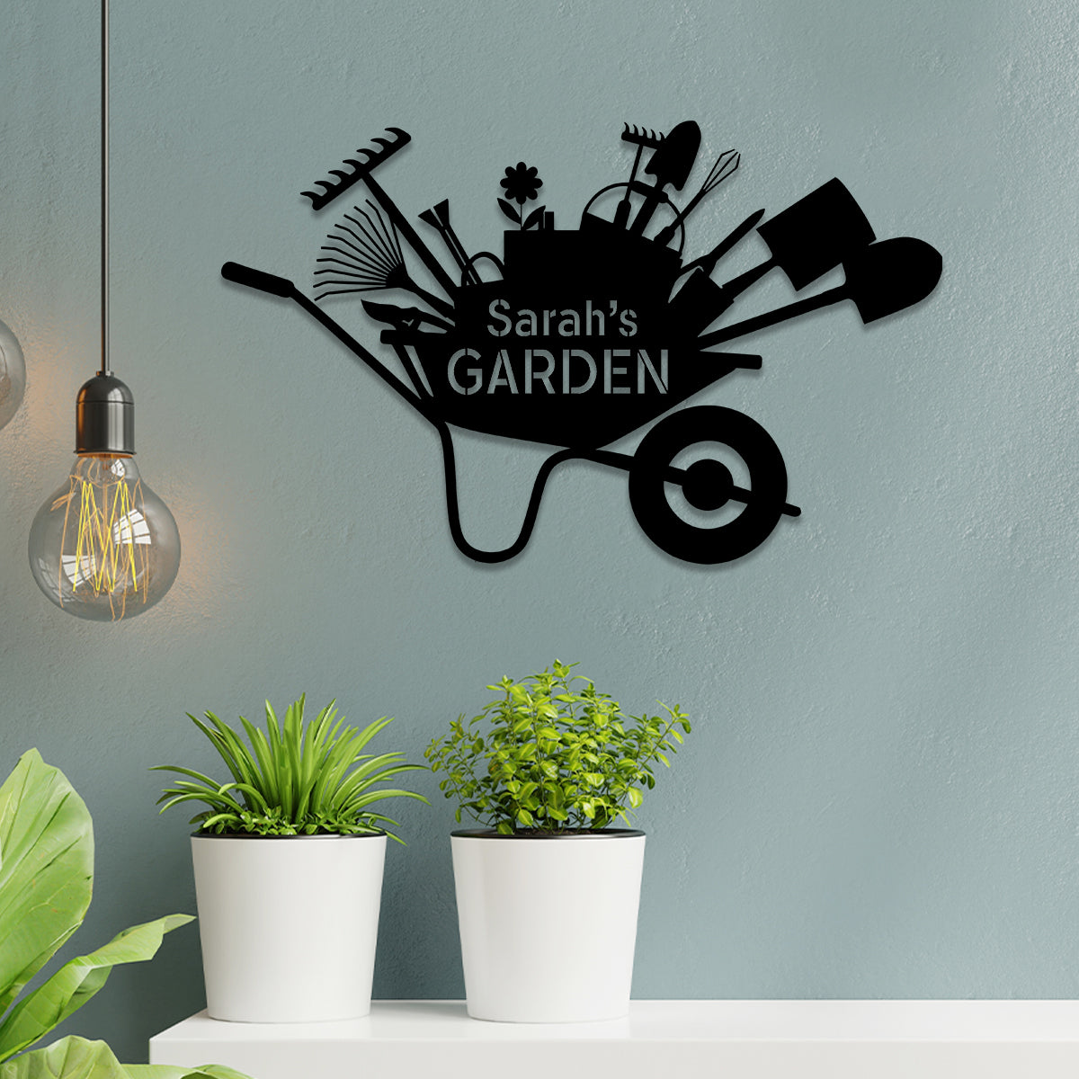 Personalized Metal Garden Sign, Custom Outdoor Garden Stake, Home Decor
