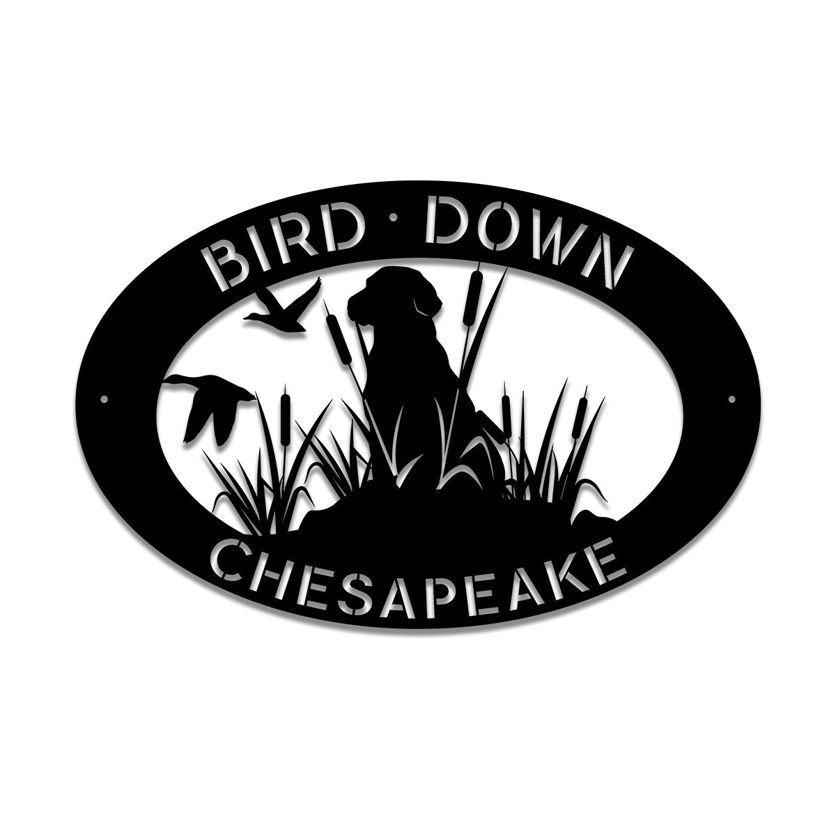 Personalized Chesapeake Hunting Dog Metal Sign