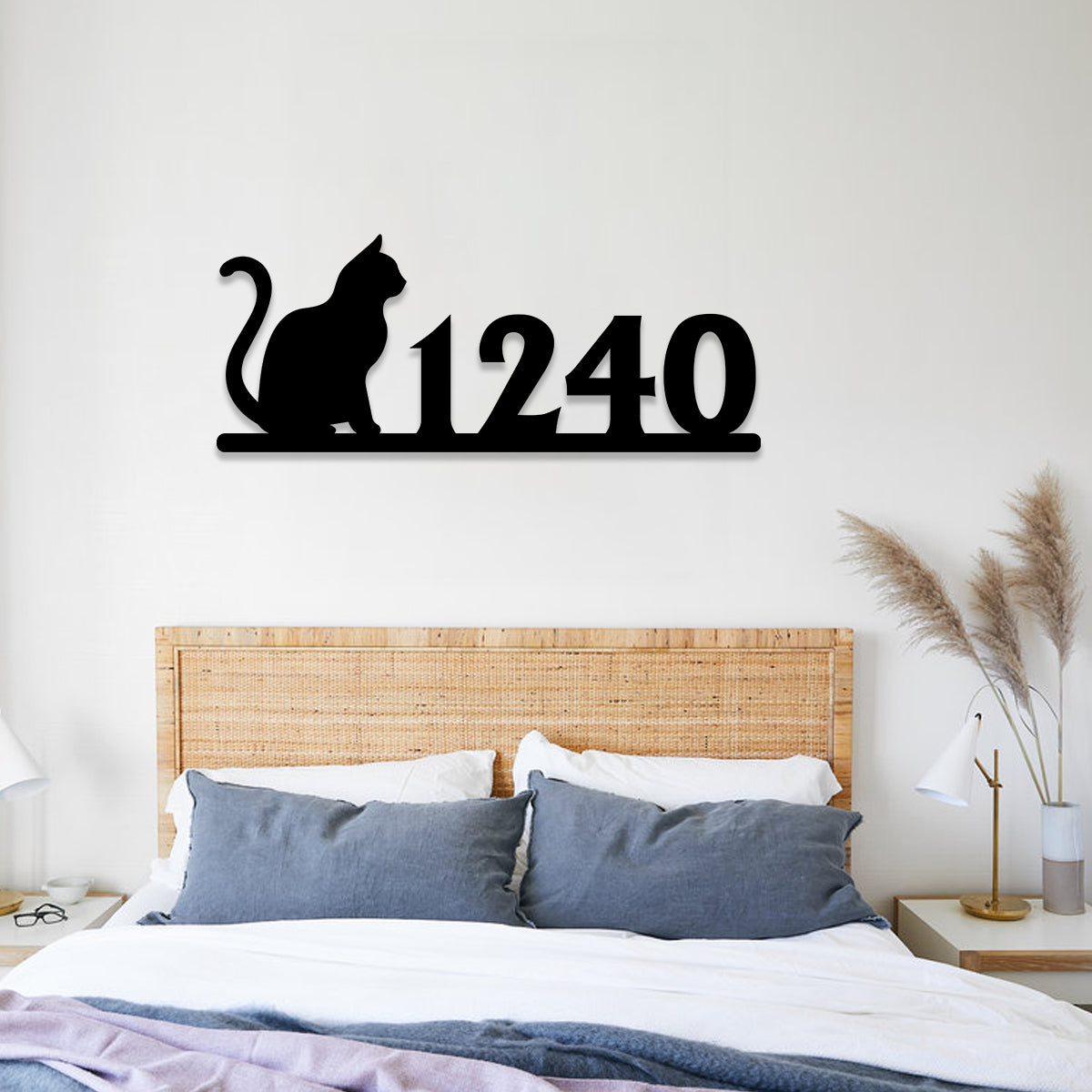 Personalized Address Cat Metal Sign, Custom Pet Housewarming Metal Art