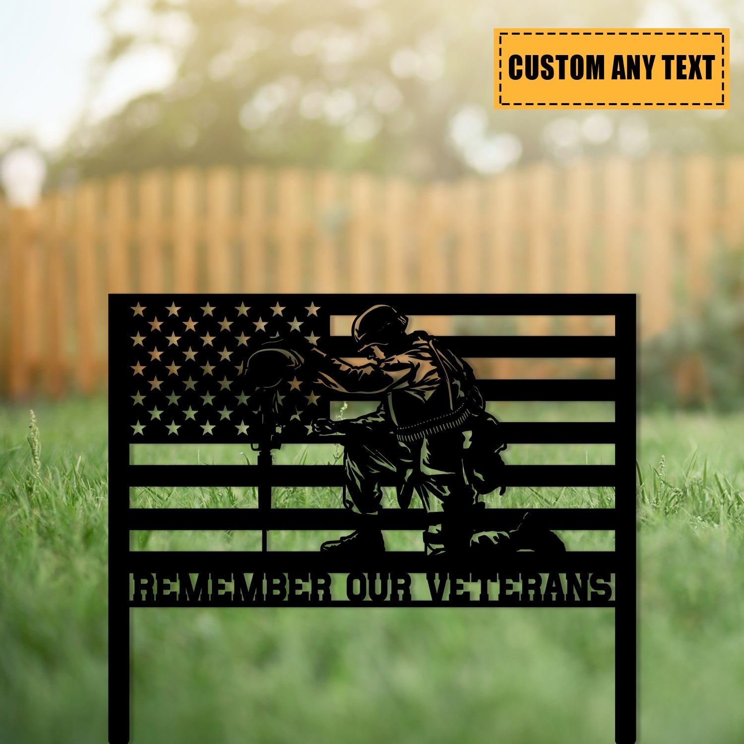 Personalized Remember Our Veteran Metal Sign Veterans Day Gift For   1614 