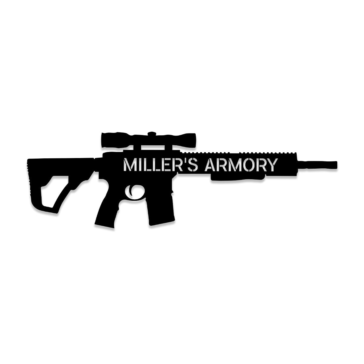 Personalized Gun Armory Veteran Metal Sign