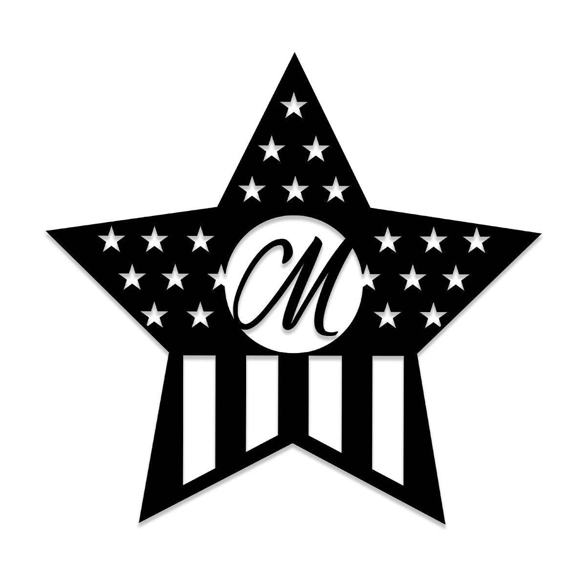 Personalized American Flag Star Veteran Metal Sign