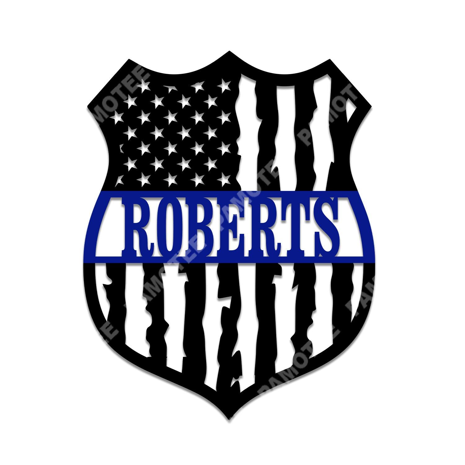 Personalized Police Officer Badge Metal Art, Custom Metal Sign Gift For ...