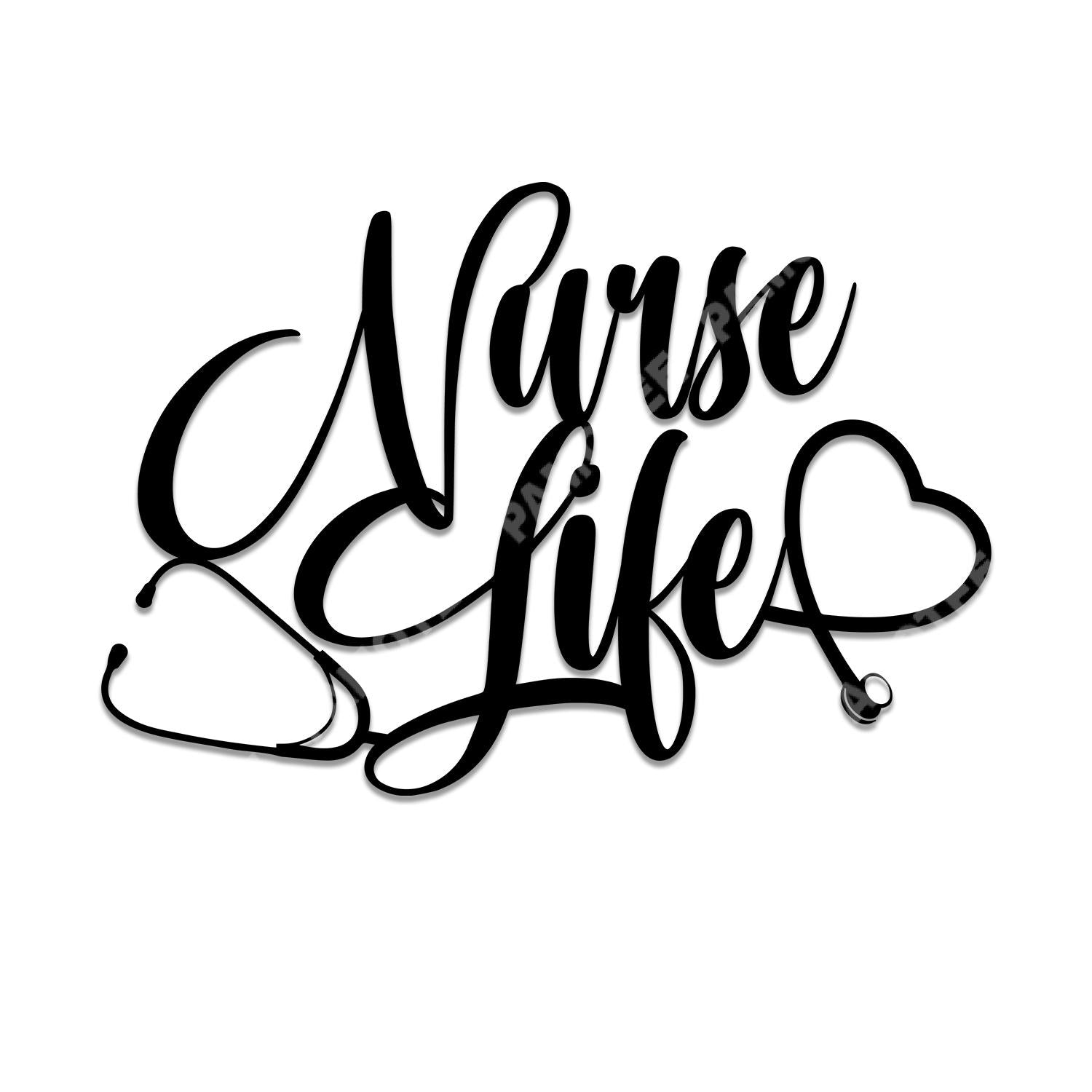 Nurse Life Metal Wall Art, Steel Home Decor, Gift For Her