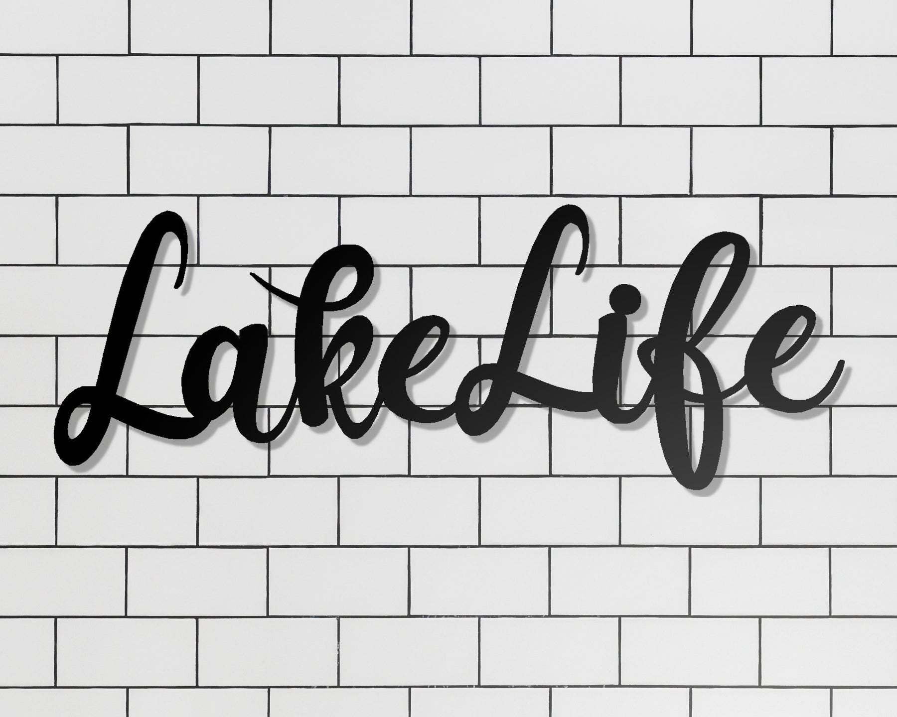 Live Lake Sign, Metal Sign Wall Decor, Metal Sign Outdoor, Indoor