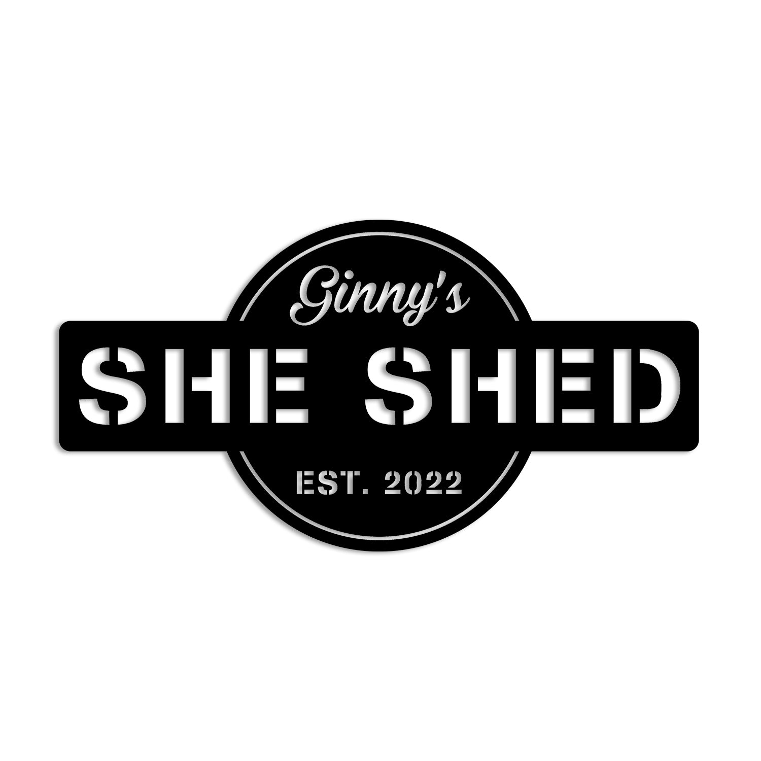 Personalized Name Date She Shed Metal Art, Home Decor