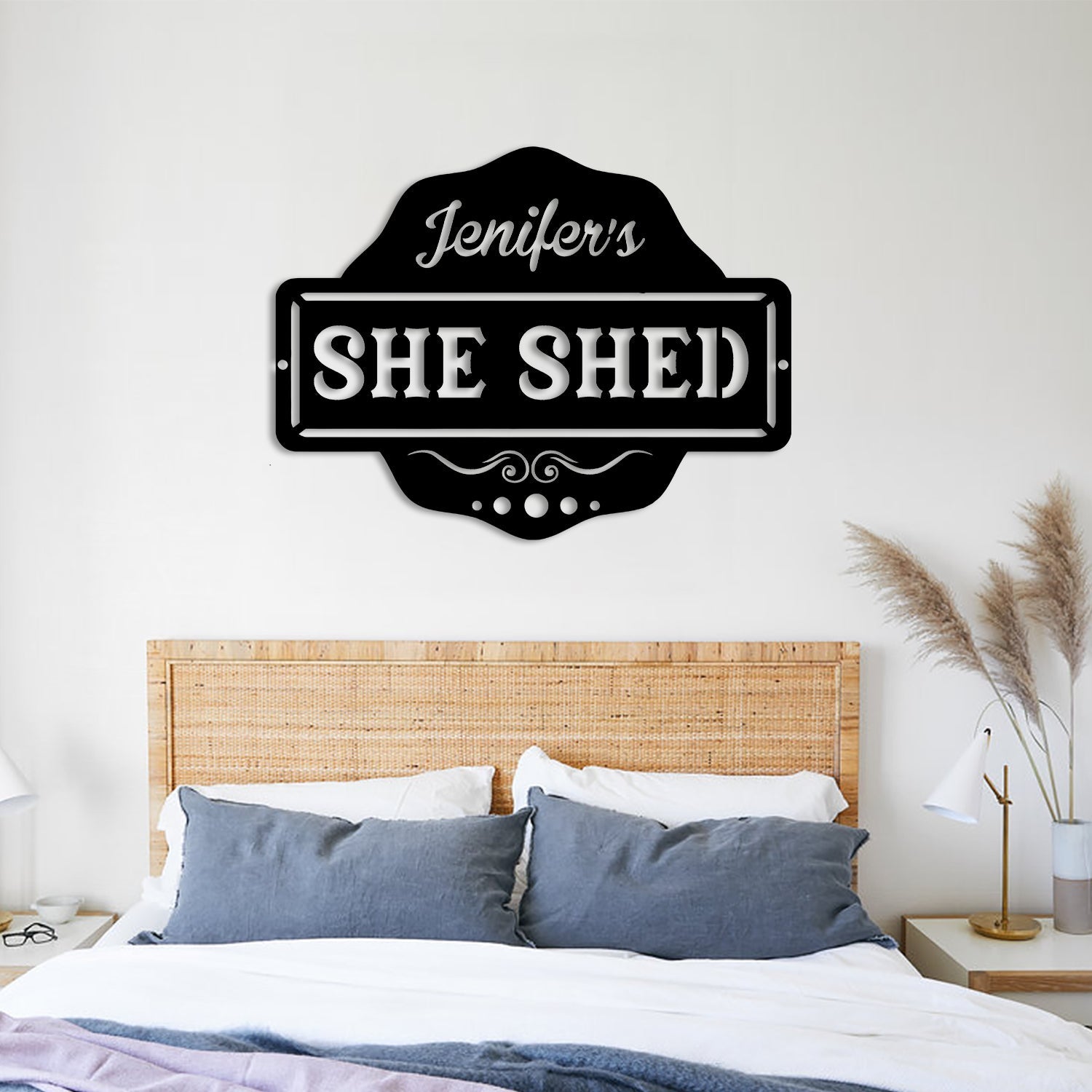 Personalized Name She Shed Metal Sign, Steel Plaque, Gift For Her