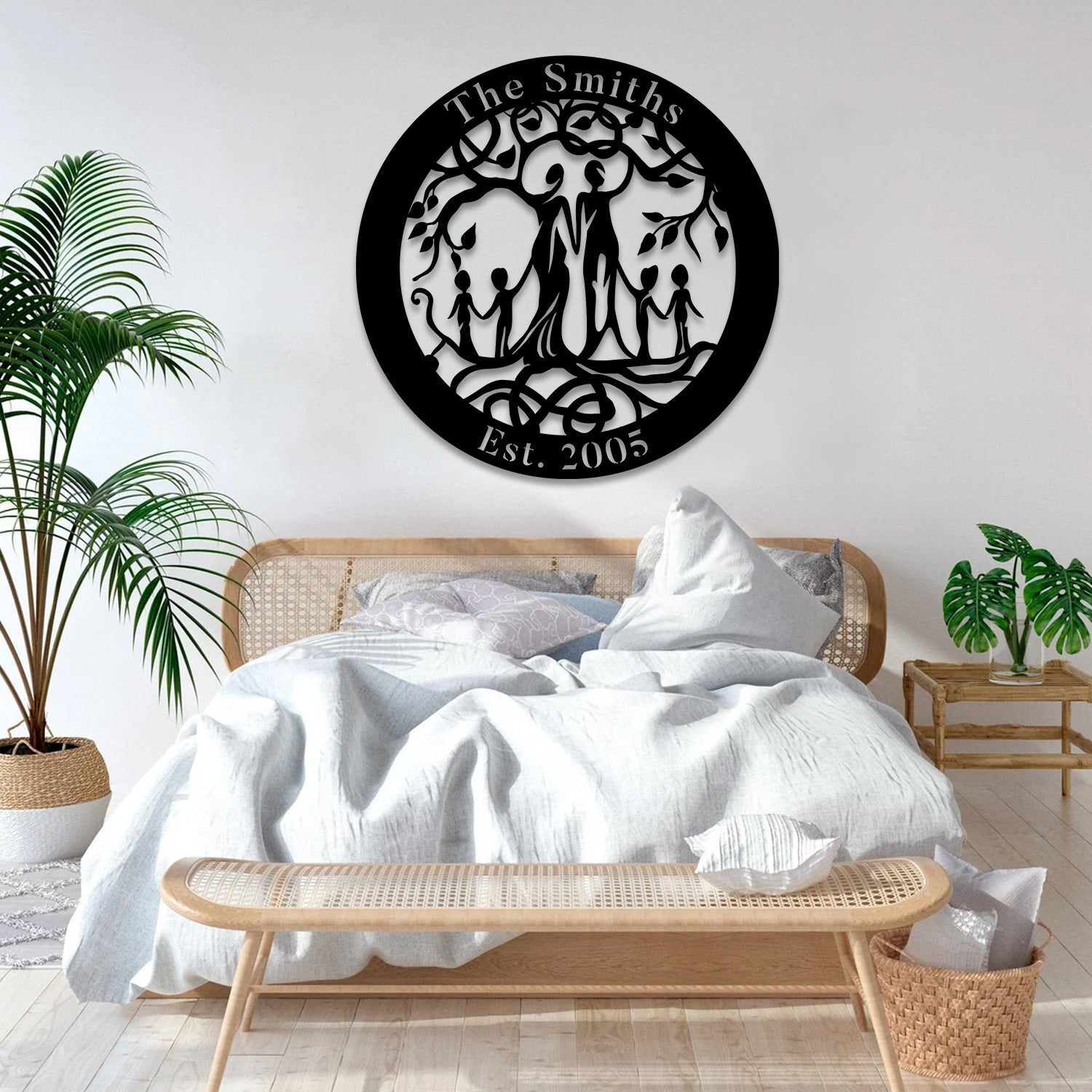 Custom Family Members Tree Of Life Metal Sign, Housewarming Plaque