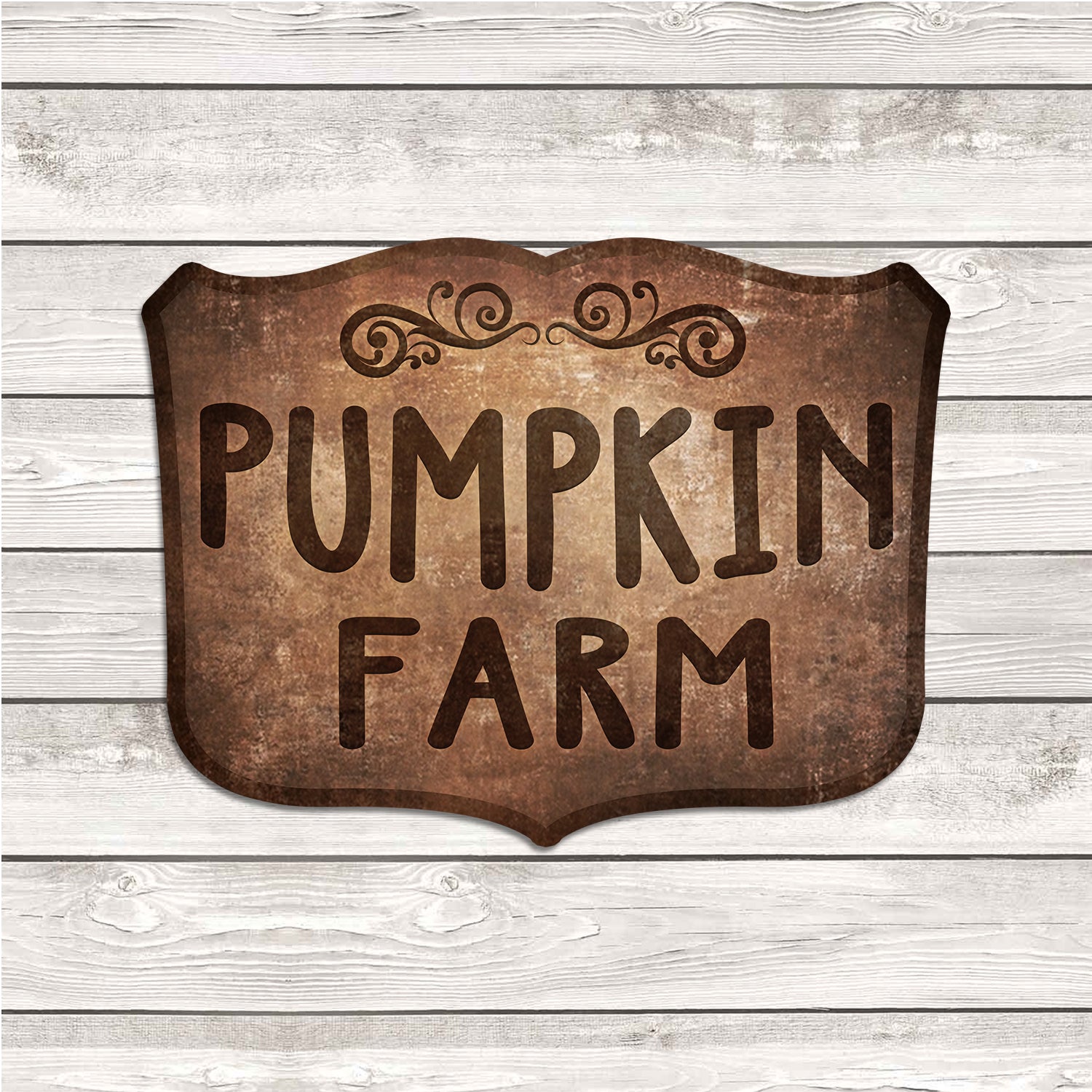 Rusty Color Pumpkin Farm Metal Sign, Pumpkin Farm Vintage Decoration For Farmer