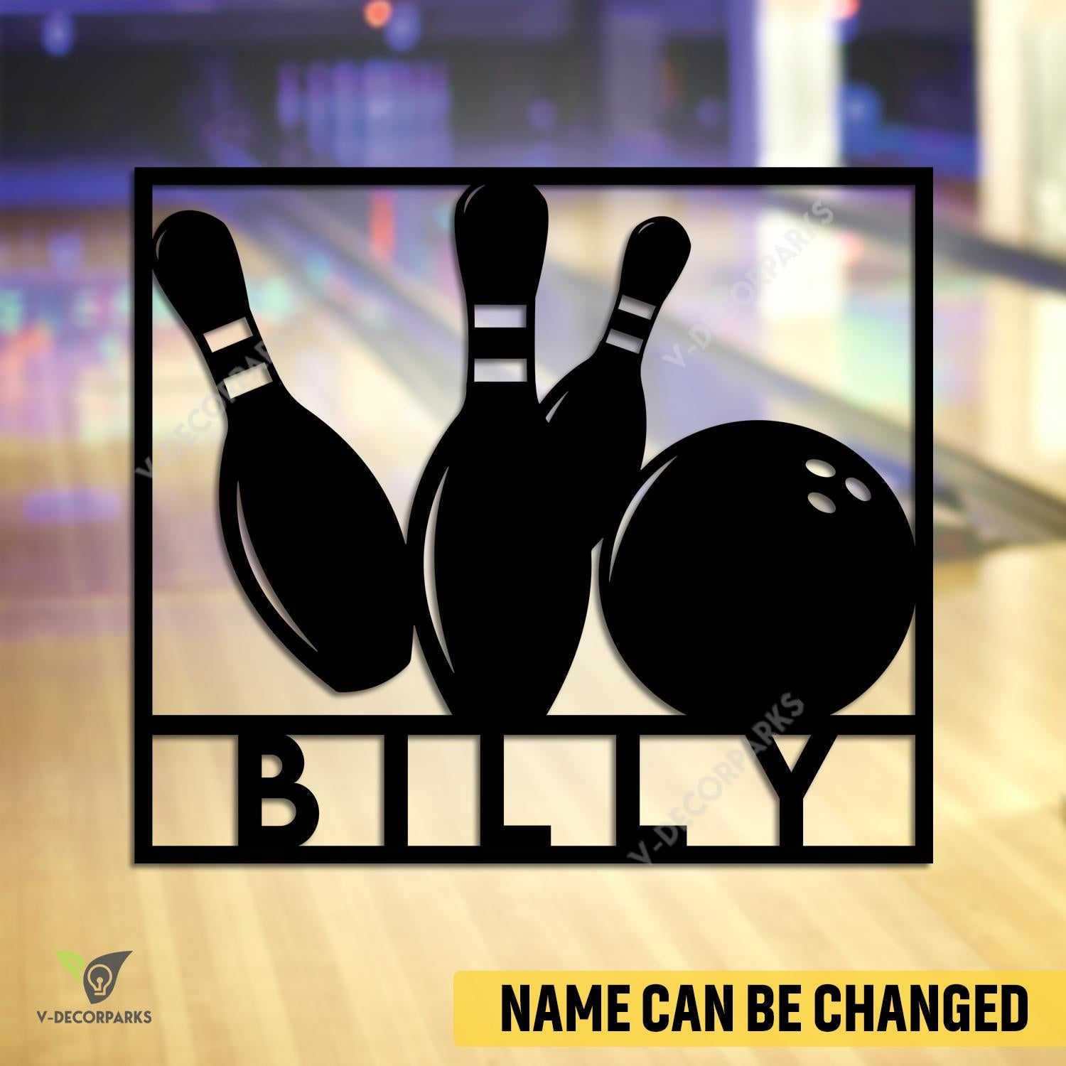Custom Bowling Metal Sign, Bowling, Bowler Outer Plaque
