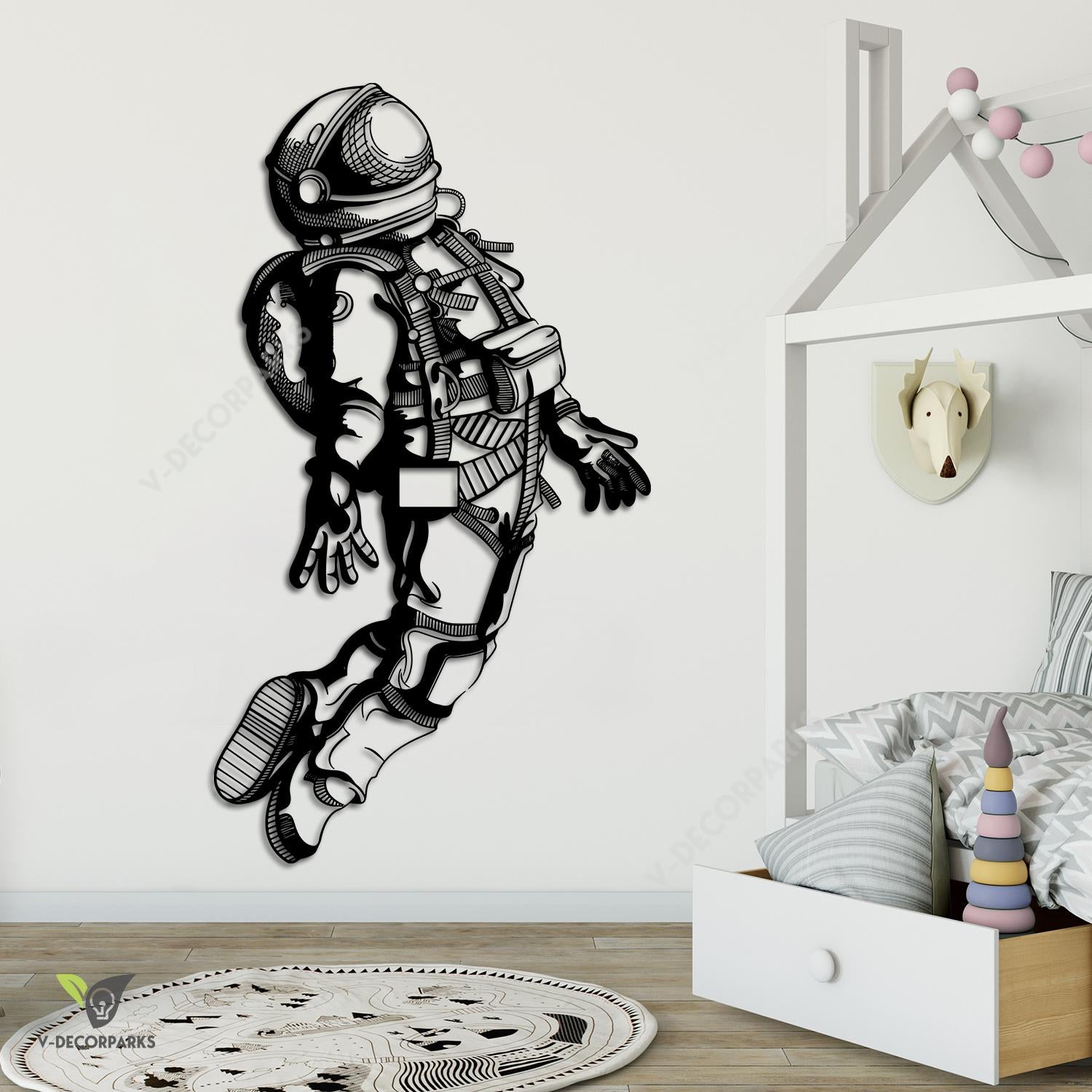 Astronaut, Space Man Metal Art, Astronaut, Space Man Decorative Wall Hanging For Sons Bedroom