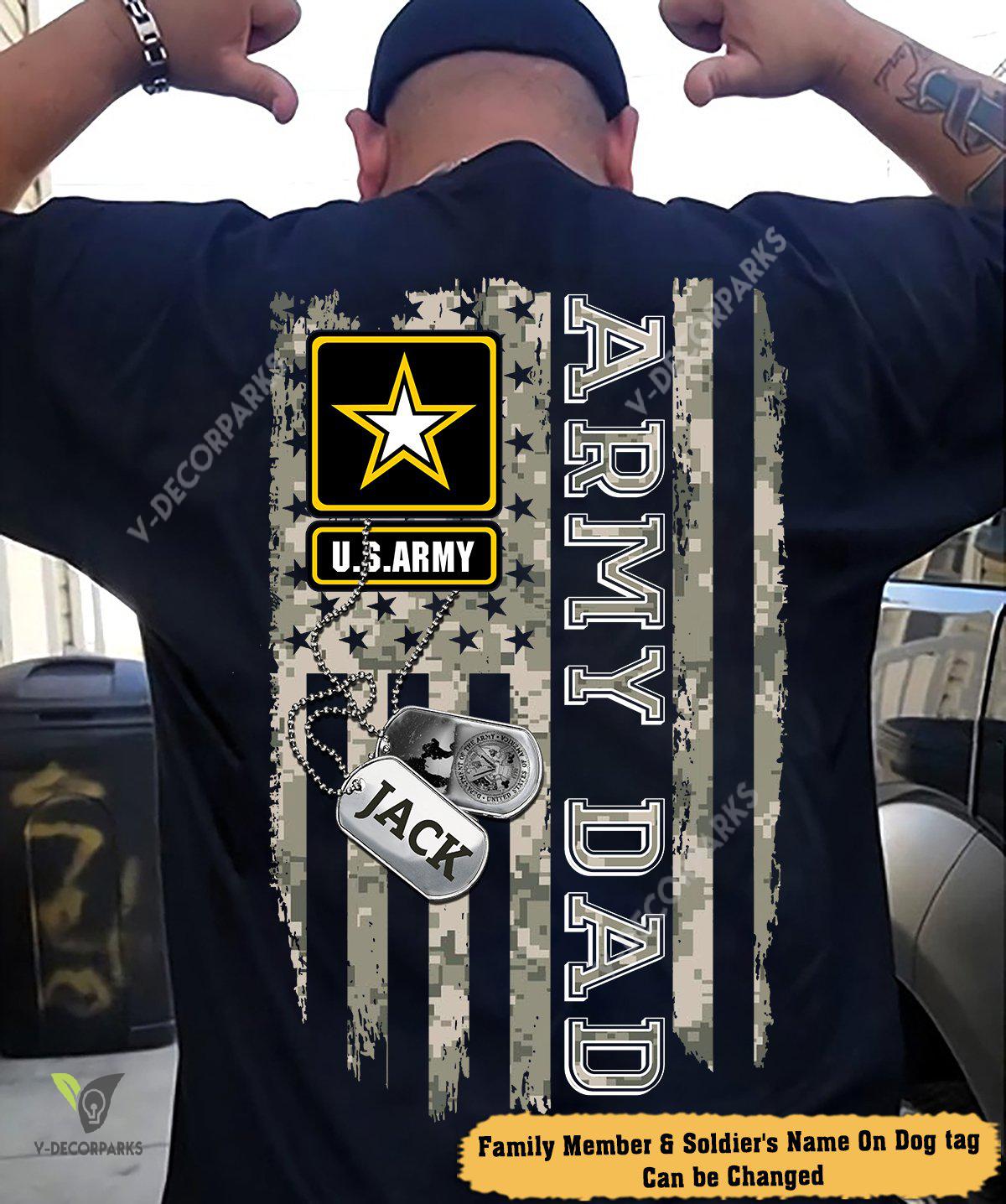 Personalized Soldier’s Name & Family Member | Proud Army Dad, Mom, Aunt, Sister.. Us.army | Military Shirt