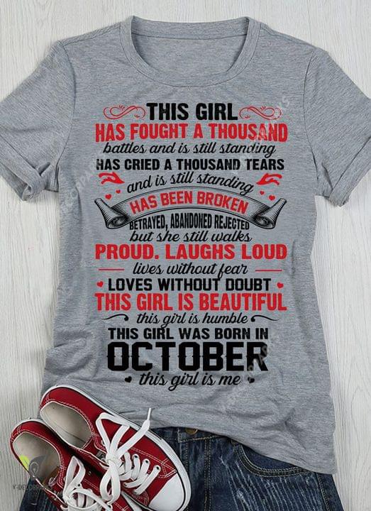 This Girl Was Born In October This Girl Is Me Classic T-shirt