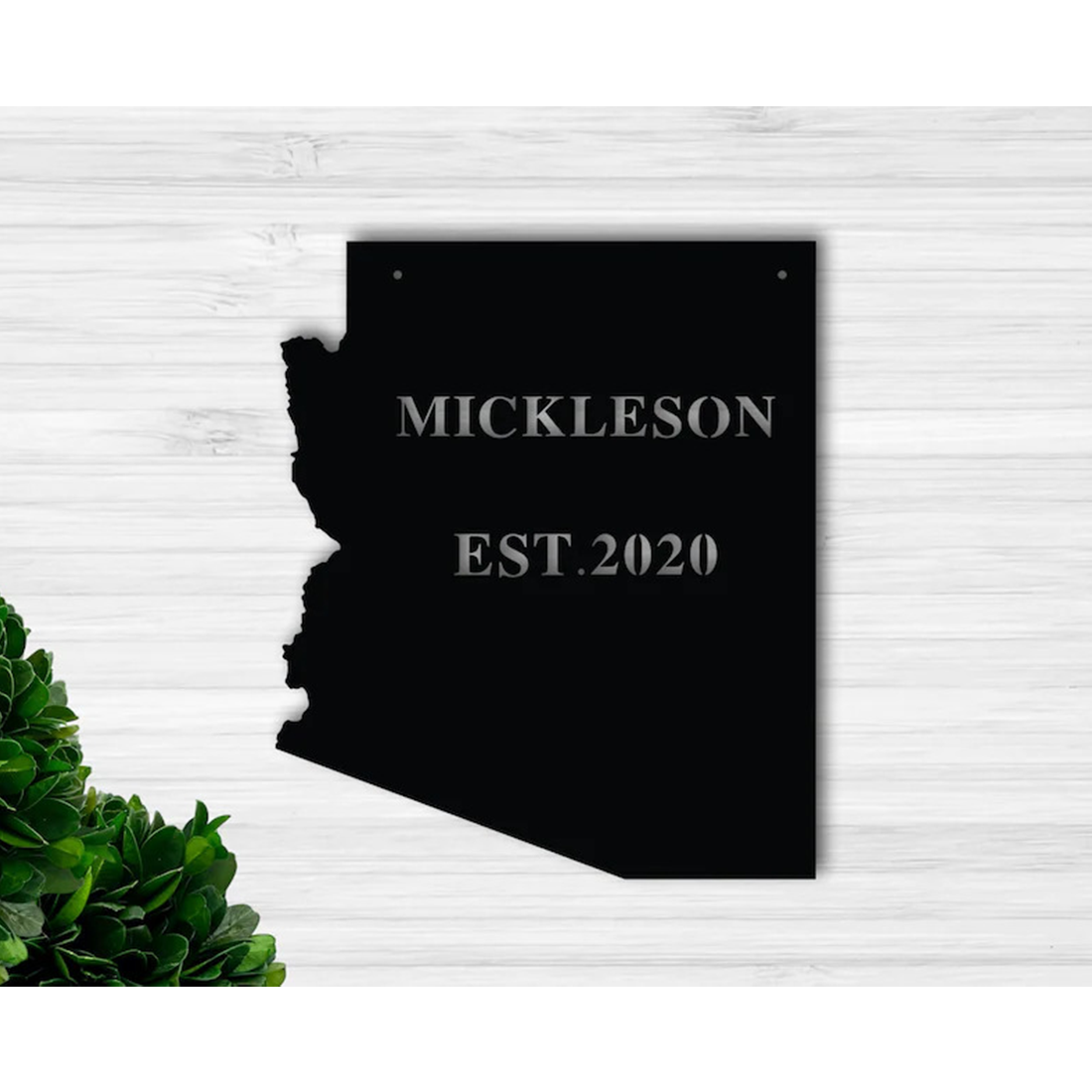 Customized Metal Wall Art, Arizona Vintage Metal Sign Us States