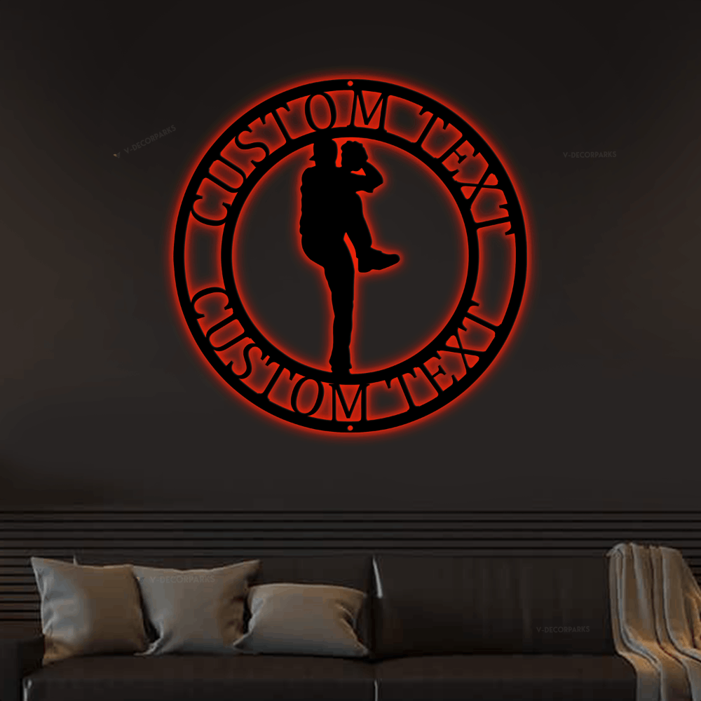 Baseball Name Sign With Led Lights Monogram Steel Sign Baseball Lover ...