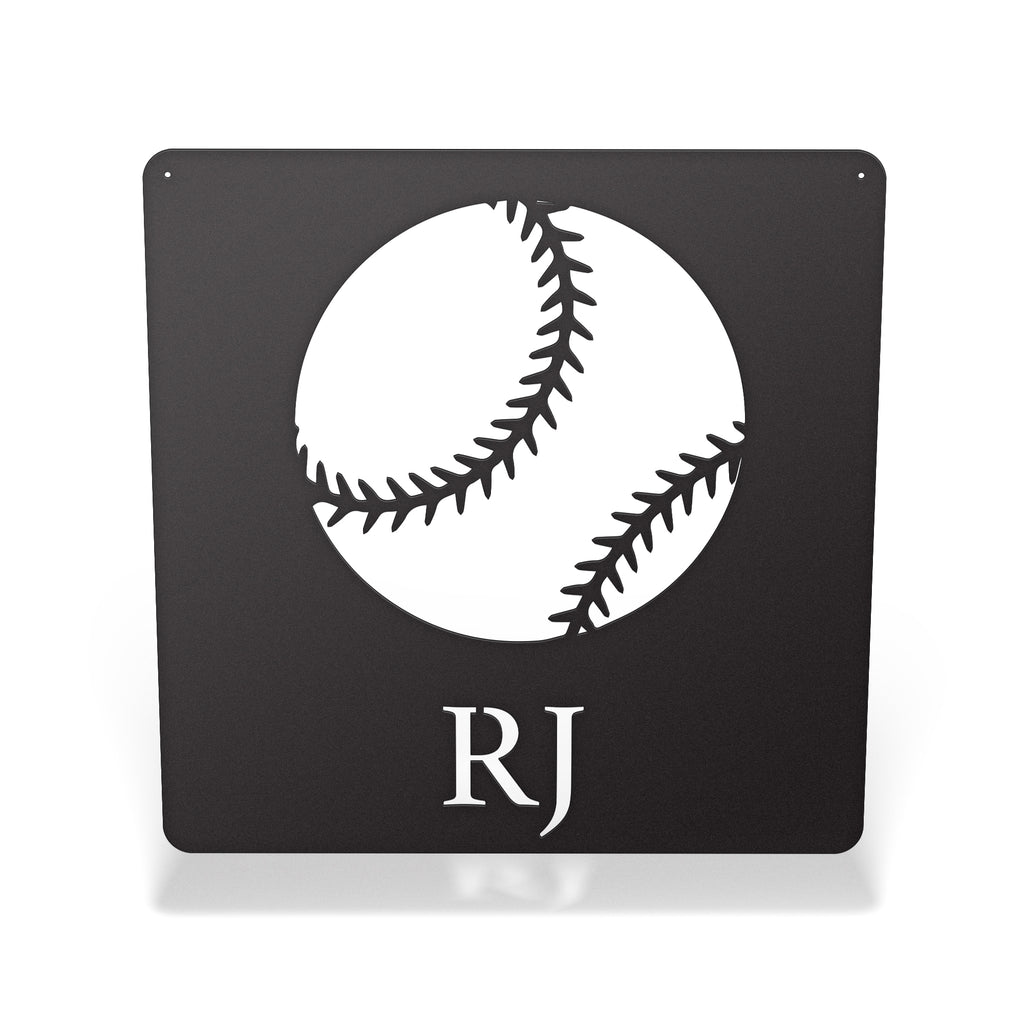 Personalized Baseball Sign Name Metal Sign, Personalized Monogram Wall ...