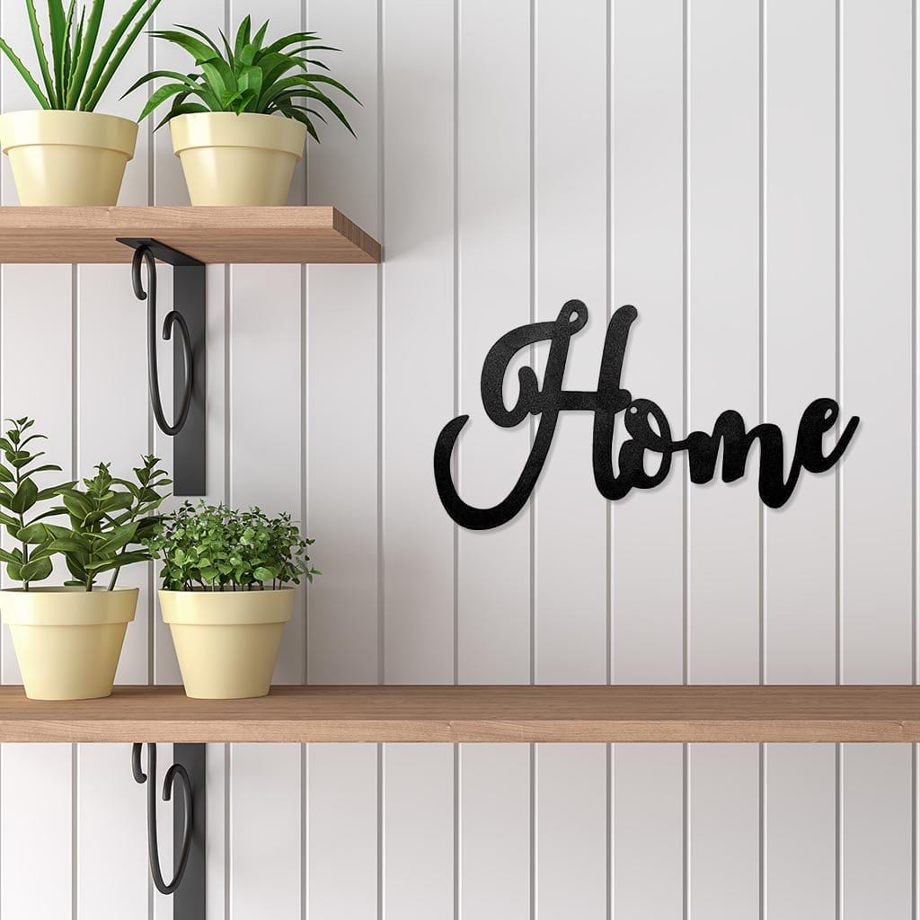 Cursive Home Metal Sign Wall Decor, Metal Sign Outdoor, Cut Metal Sign