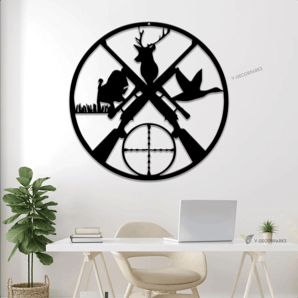 Custom Hunting Metal Sign With Led Lights, Personalized Metal Sign ...